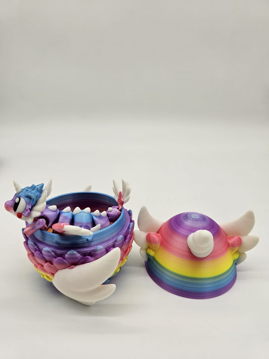 Jucarie Articulata Dragon Unicorn Curcubeu - Figurina Flexibila Fidget