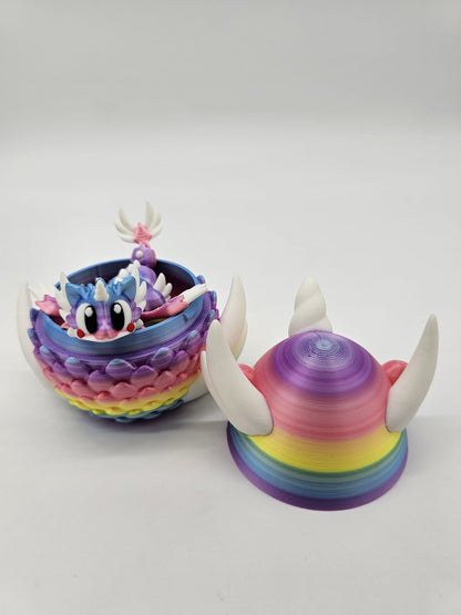 Jucarie Articulata Dragon Unicorn Curcubeu - Figurina Flexibila Fidget