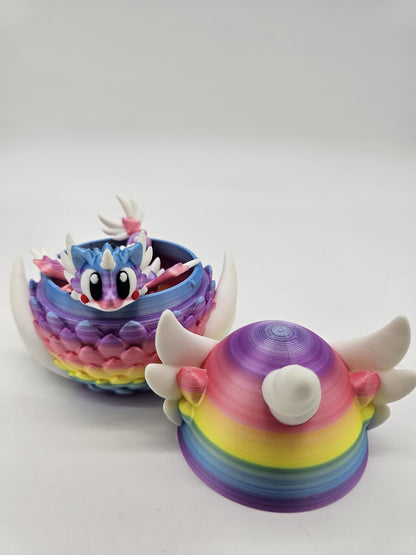 Jucarie Articulata Dragon Unicorn Curcubeu - Figurina Flexibila Fidget