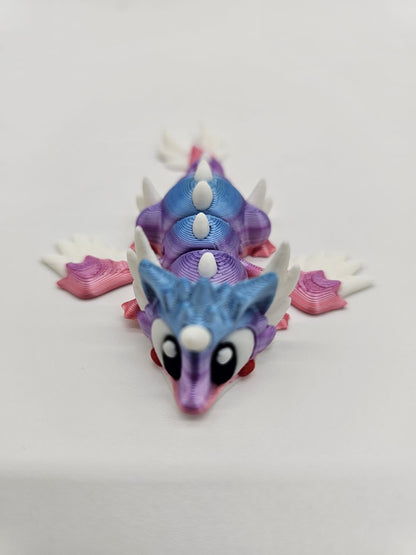 Jucarie Articulata Dragon Unicorn Curcubeu - Figurina Flexibila Fidget