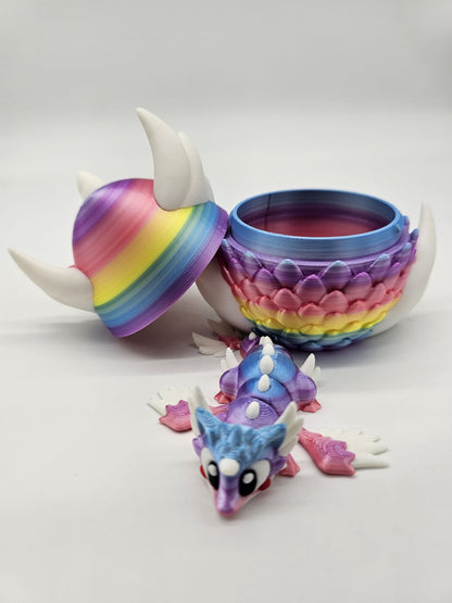 Jucarie Articulata Dragon Unicorn Curcubeu - Figurina Flexibila Fidget