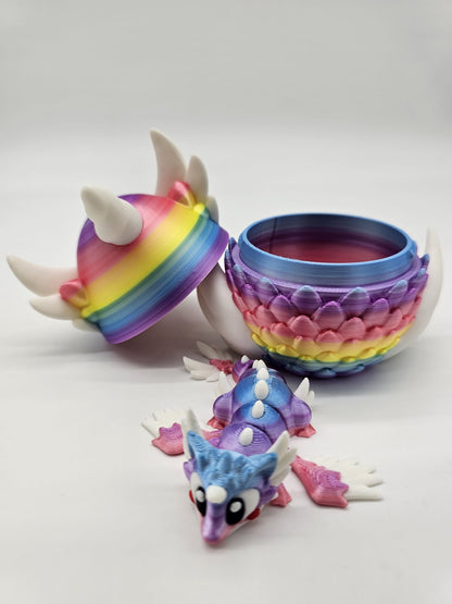 Jucarie Articulata Dragon Unicorn Curcubeu - Figurina Flexibila Fidget
