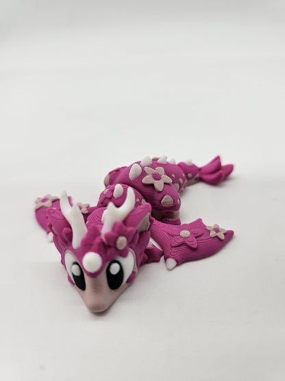 Jucarie Articulata Dragon Flori Cires cu Ou Decorativ - Figurina Flexibila Fidget