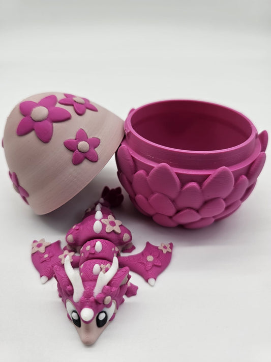 Jucarie Articulata Dragon Flori Cires cu Ou Decorativ - Figurina Flexibila Fidget