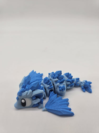Jucarie Articulata Dragon Gheata cu Ou Decorativ - Figurina Flexibila Fidget