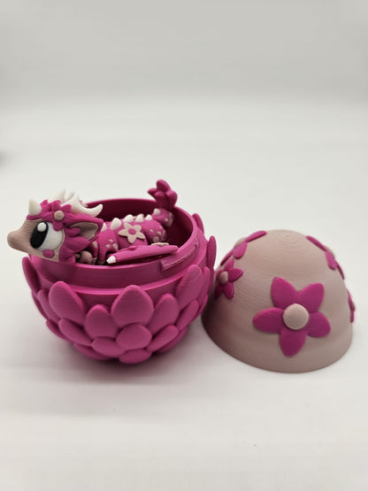 Jucarie Articulata Dragon Flori Cires cu Ou Decorativ - Figurina Flexibila Fidget