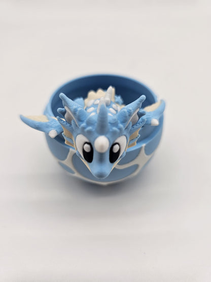 Jucarie Articulata Dragon Marin cu Ou - Figurina Flexibila