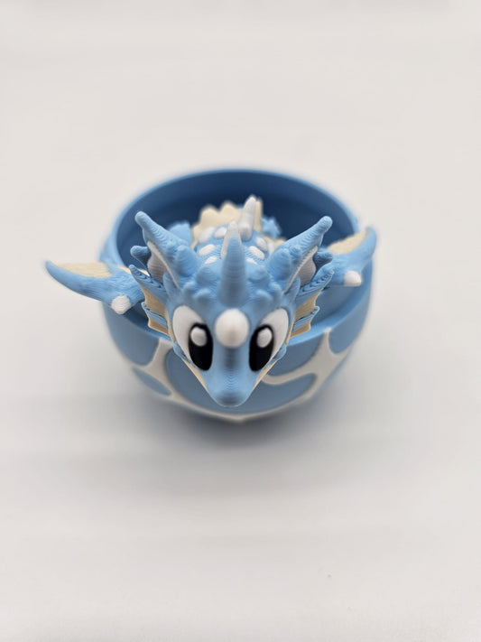 Jucarie Articulata Dragon Marin cu Ou - Figurina Flexibila