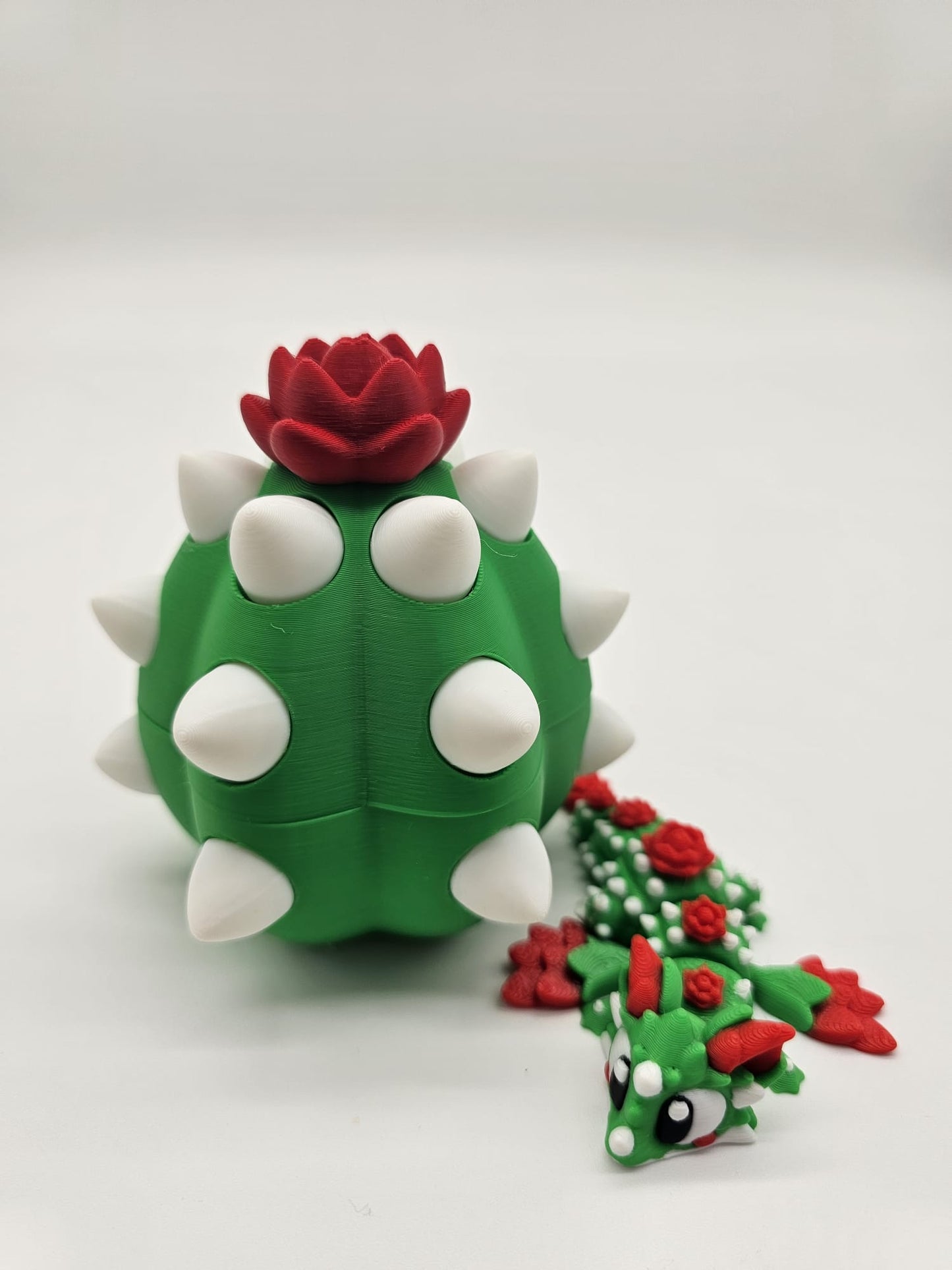 Jucarie Articulata Dragon Cactus cu Ou Decorativ - Figurina Flexibila Fidget
