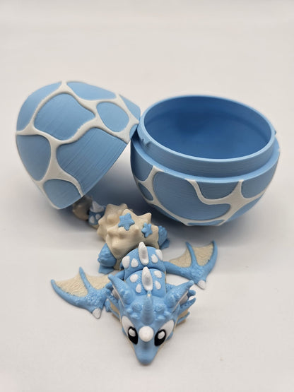 Jucarie Articulata Dragon Marin cu Ou - Figurina Flexibila