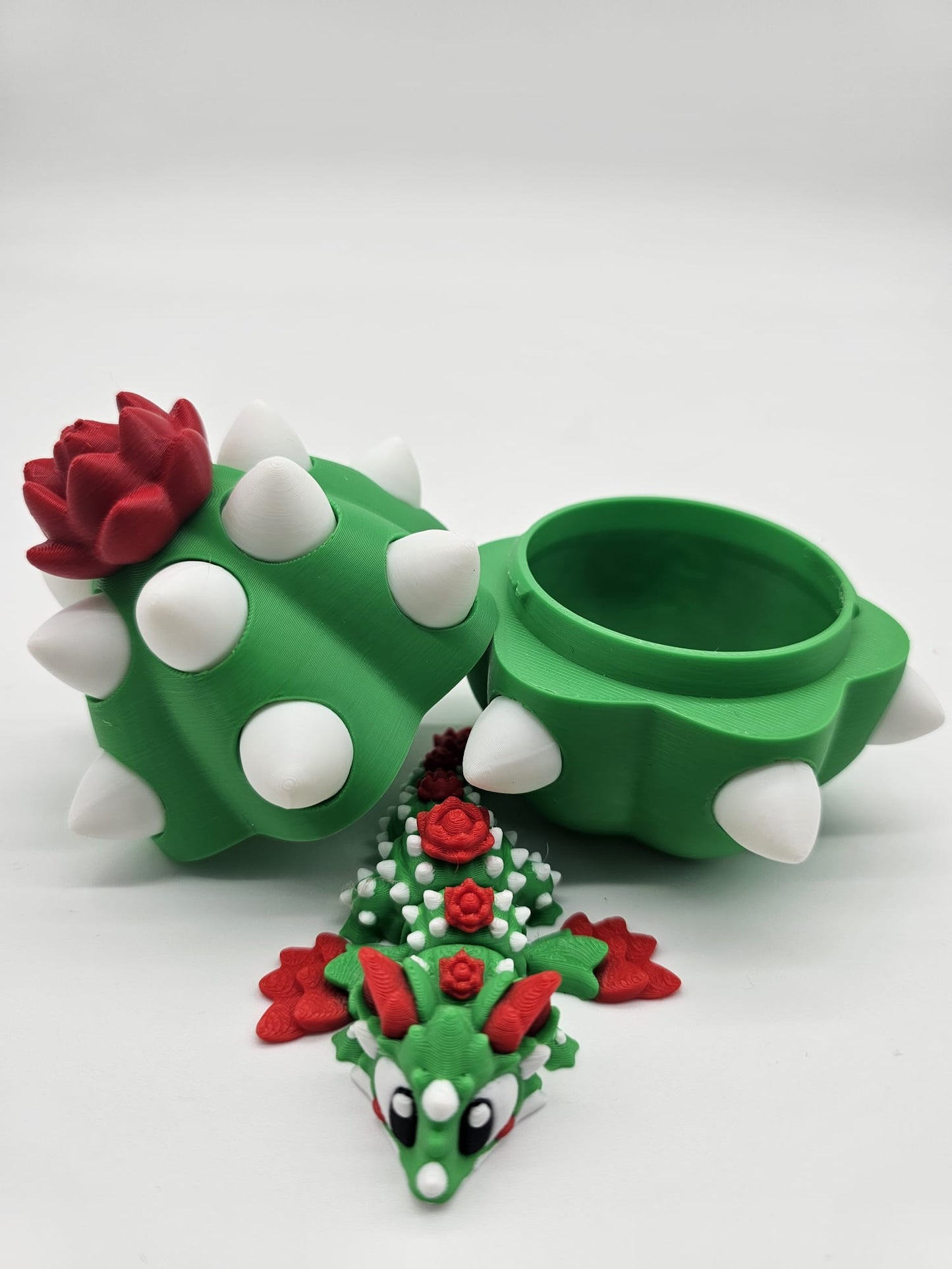 Jucarie Articulata Dragon Cactus cu Ou Decorativ - Figurina Flexibila Fidget
