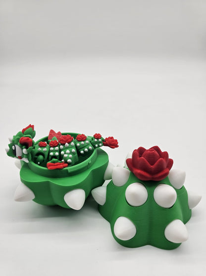 Jucarie Articulata Dragon Cactus cu Ou Decorativ - Figurina Flexibila Fidget
