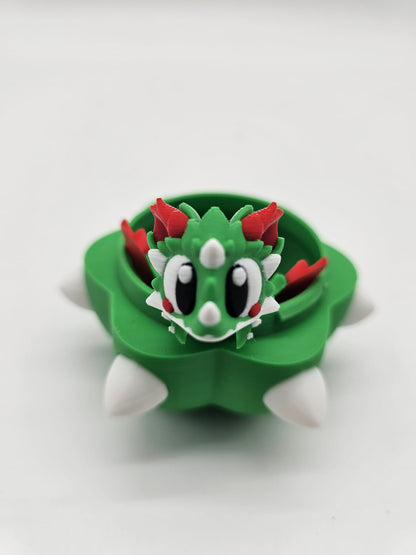 Jucarie Articulata Dragon Cactus cu Ou Decorativ - Figurina Flexibila Fidget
